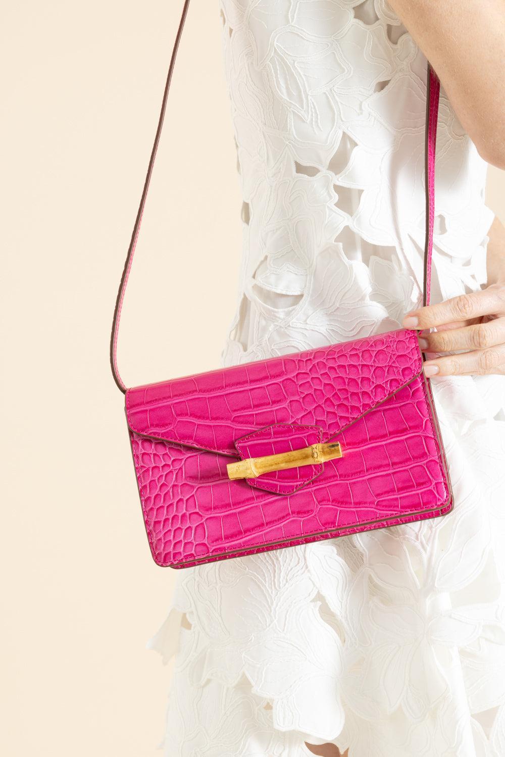 The Jackie Clutch - Hibiscus Pink-PINK-HANDBAGCLUTCHES-PAMELA MUNSON