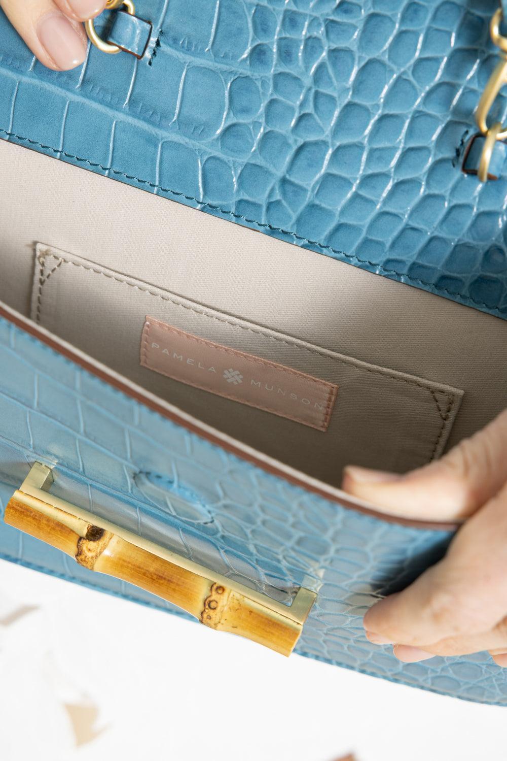 The Jackie Clutch-BLUE-HANDBAGCLUTCHES-PAMELA MUNSON