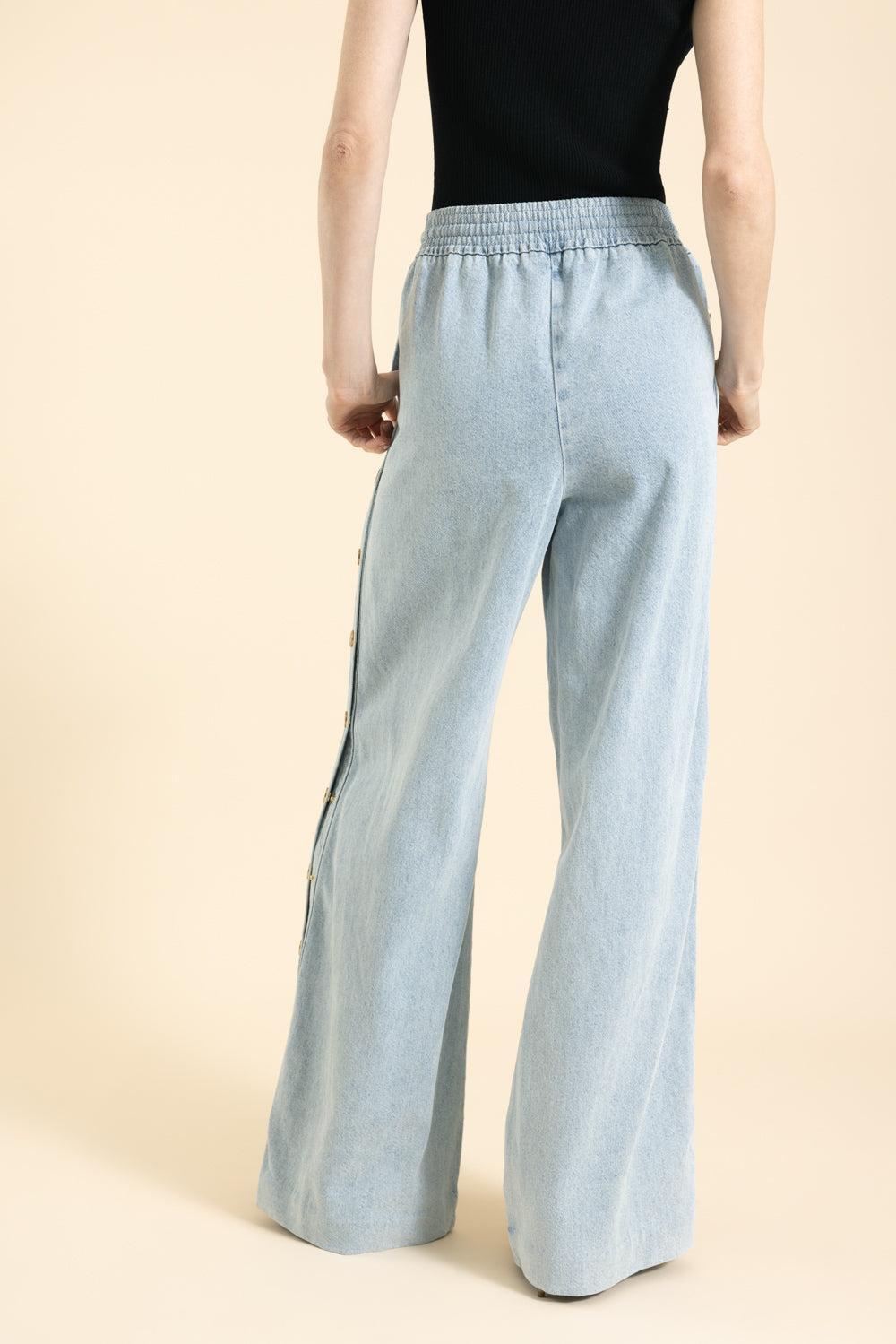 Rebellion Denim Snap Pant-CASTAWAY-0-CLOTHINGPANTDENIM-ZIMMERMANN