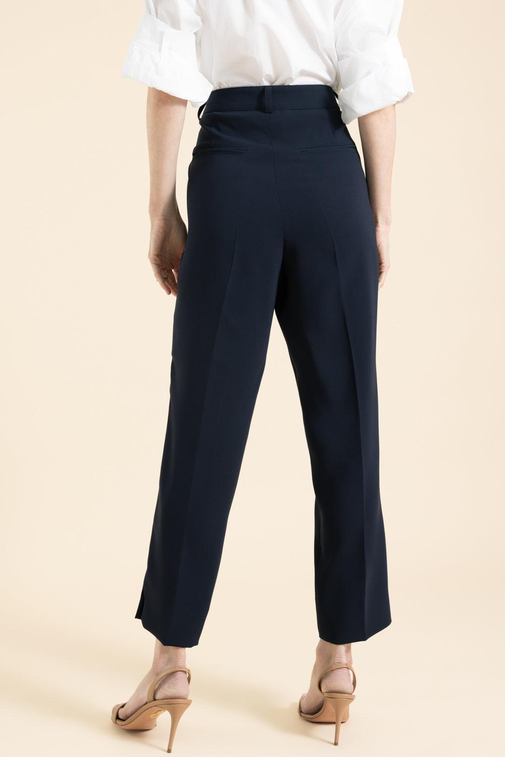 Tab Front Travel Slim Ankle Pant-NAVY-40-CLOTHINGPANTCASUAL-MAISON COMMON