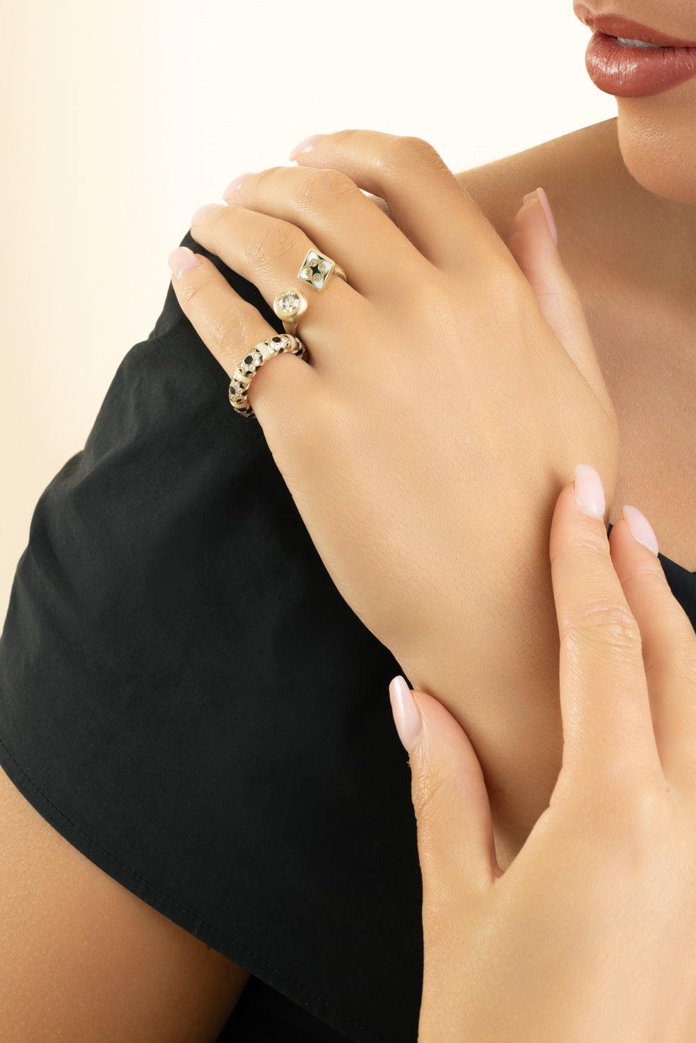 Pearl Diamond Sadaf Ring-YELLOW GOLD-6.5-JEWELRYFINE JEWELRING-ZAHN-Z