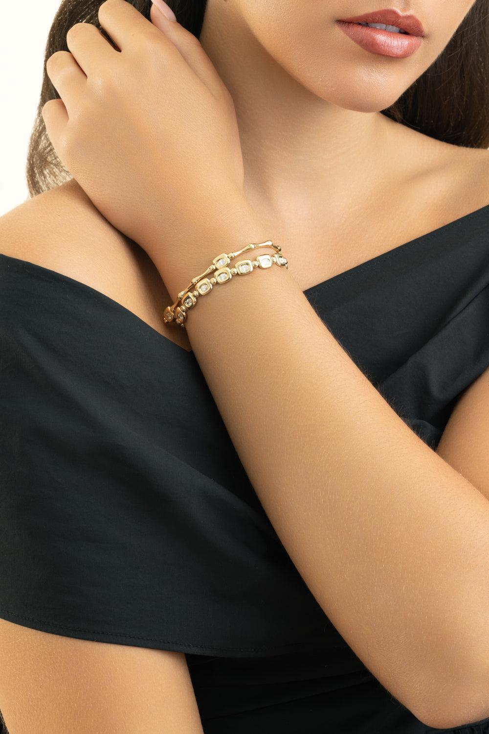 Diamond Mini Babylugas Bracelet-YELLOW GOLD-JEWELRYFINE JEWELBRACELET O-ZAHN-Z