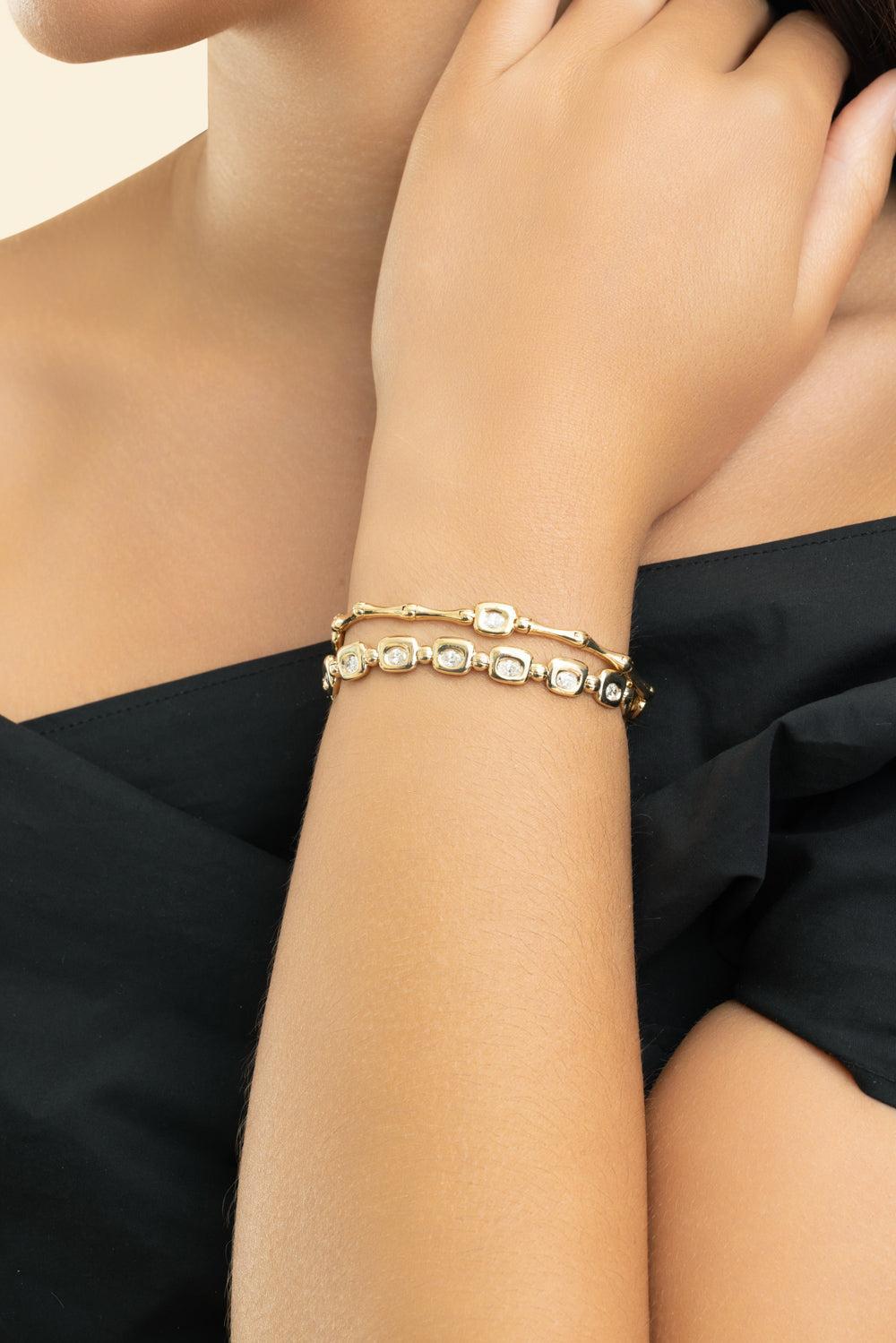 Diamond Mini Babylugas Bracelet-YELLOW GOLD-JEWELRYFINE JEWELBRACELET O-ZAHN-Z