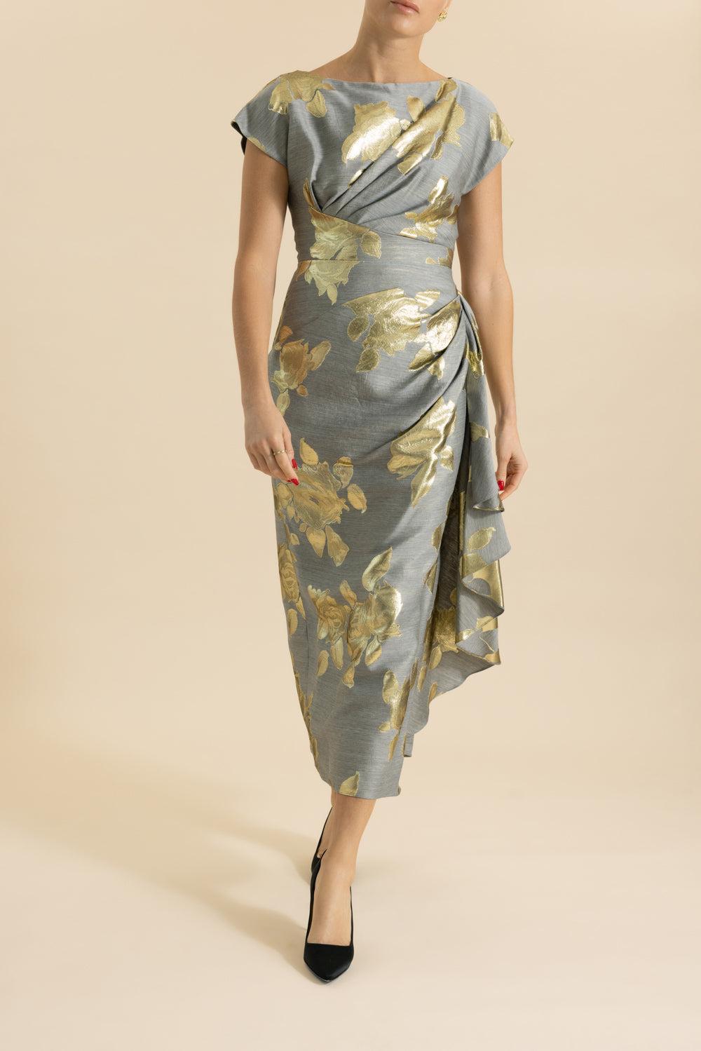 Florence Dress-GOLD-4-CLOTHINGDRESSCOCKTAIL-LELA ROSE