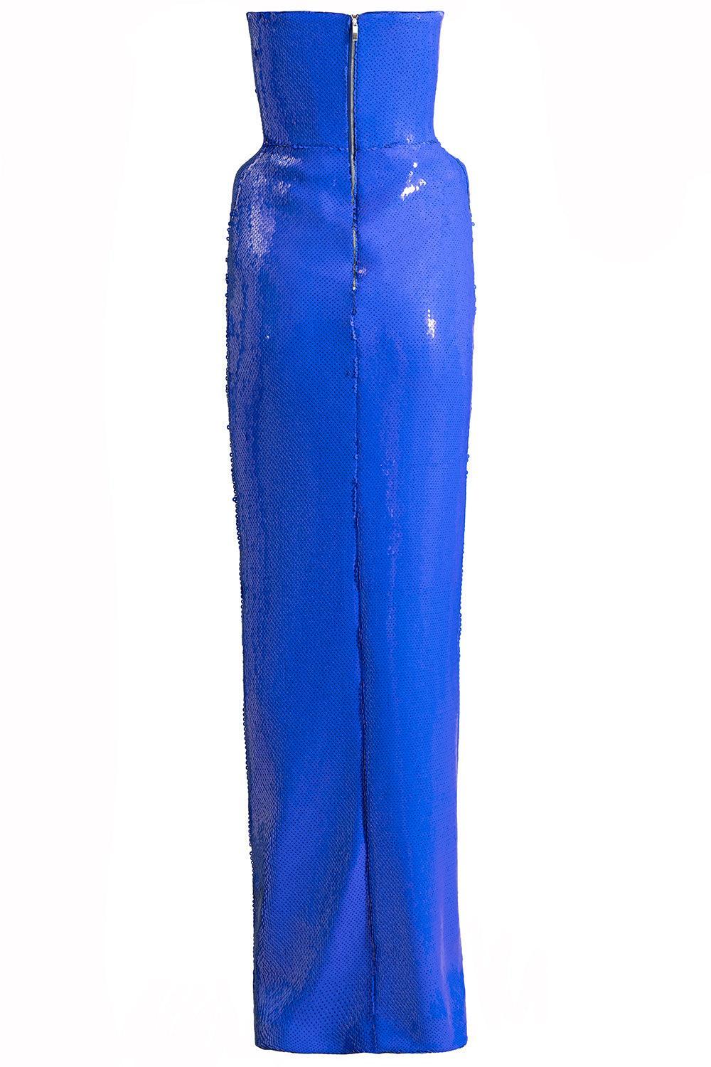 Strapless Padded Hip Gown-BLUE-2-CLOTHINGDRESSGOWN-DAVID KOMA