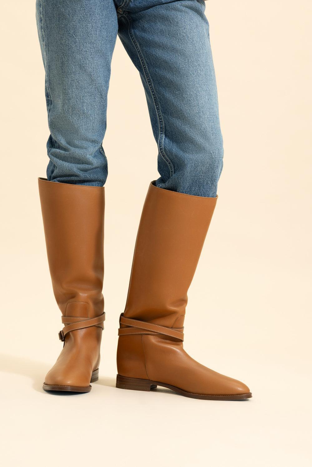 Donnely Leather Boot-RL BROWN-37-SHOEBOOT-RALPH LAUREN