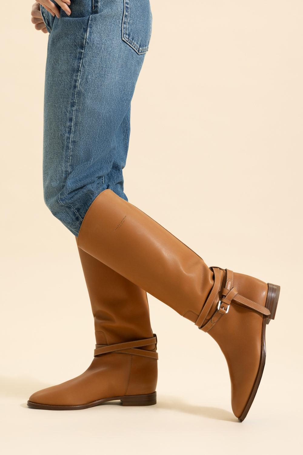 Donnely Leather Boot-RL BROWN-37-SHOEBOOT-RALPH LAUREN