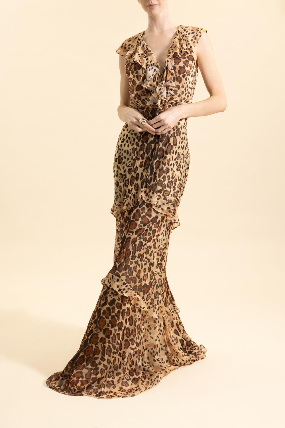 Rita Long Dress-CHEETAH-2-CLOTHINGDRESSCASUAL-SALONI