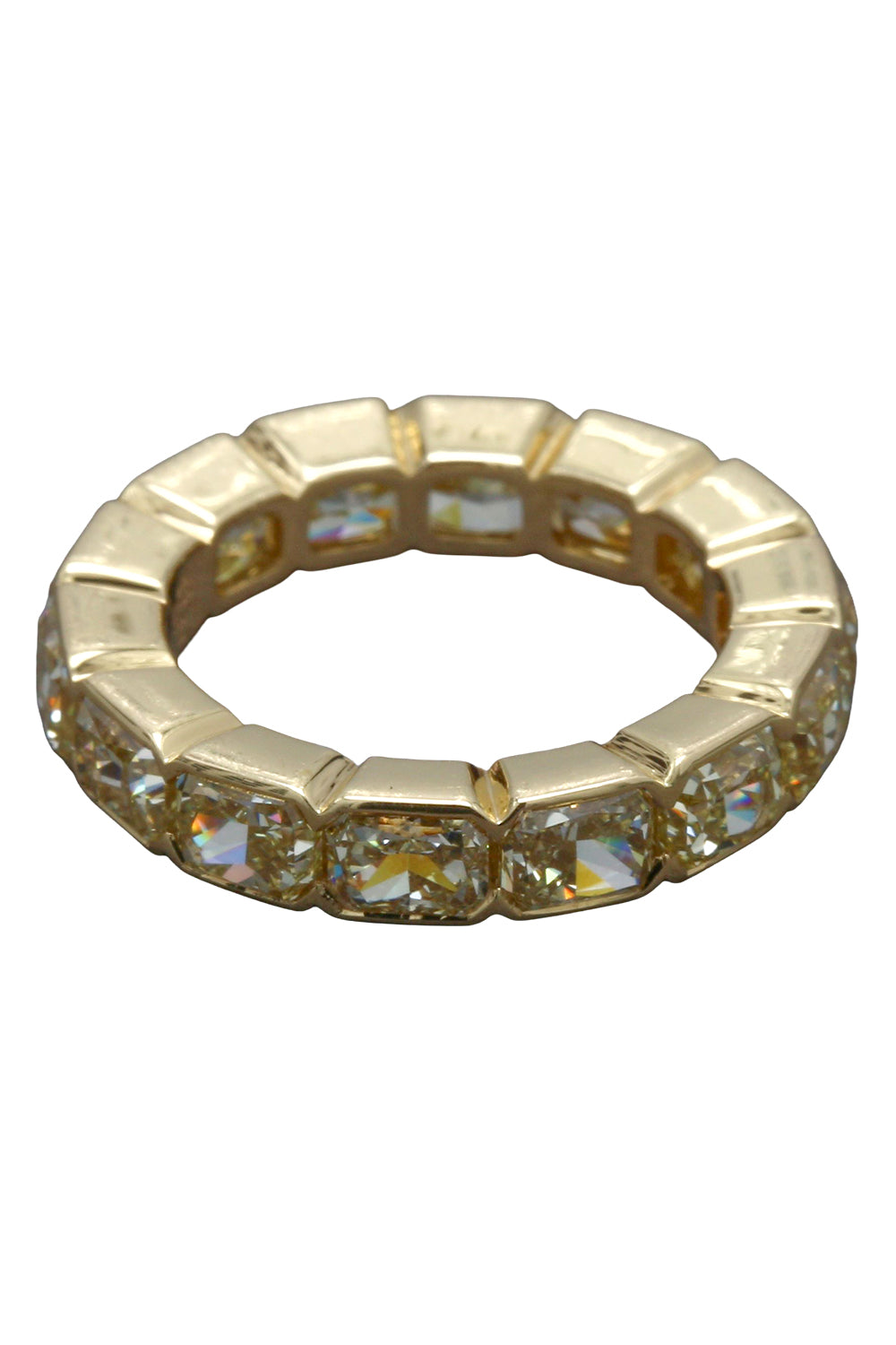 Yellow Diamond Bezel Eternity Ring