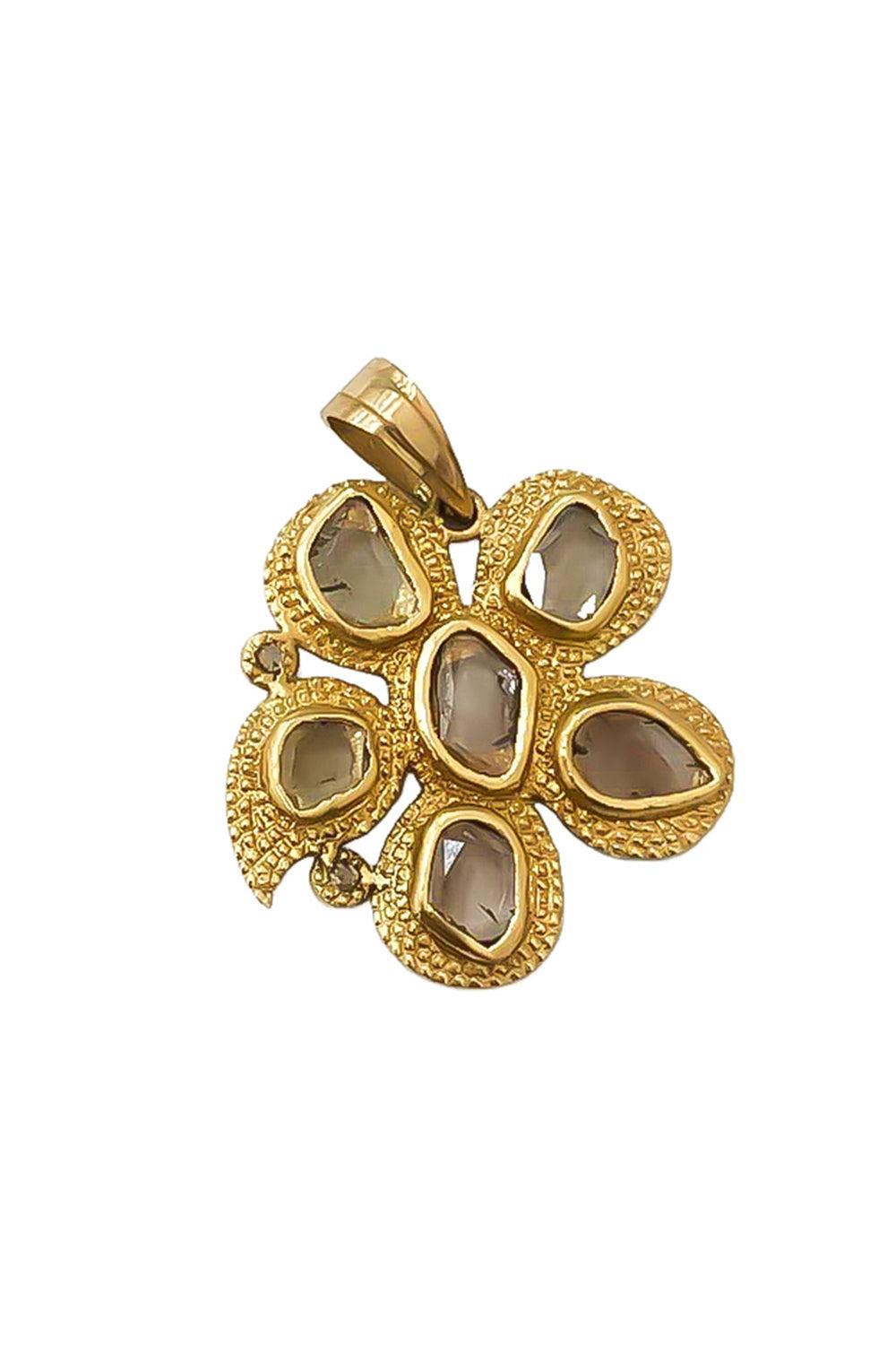 Flower Pendant-YELLOW GOLD-JEWELRYFINE JEWELPENDANT-COOMI