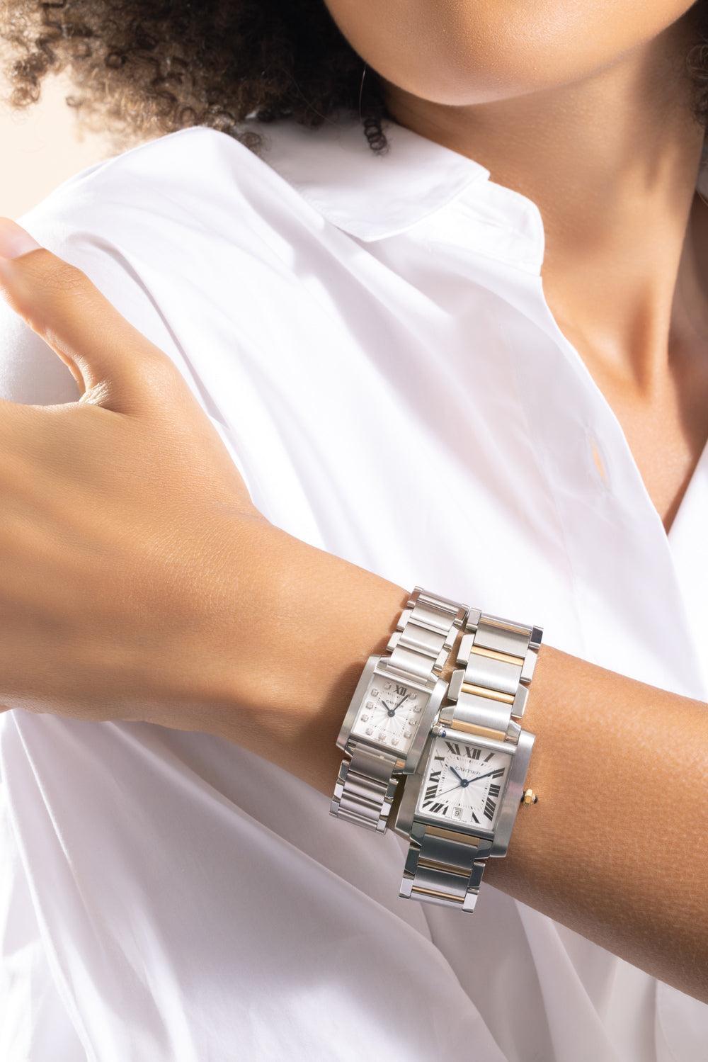 Tank Francaise Watch-YELLOW GOLD-28MM-JEWELRYFINE JEWELWATCH-CARTIER