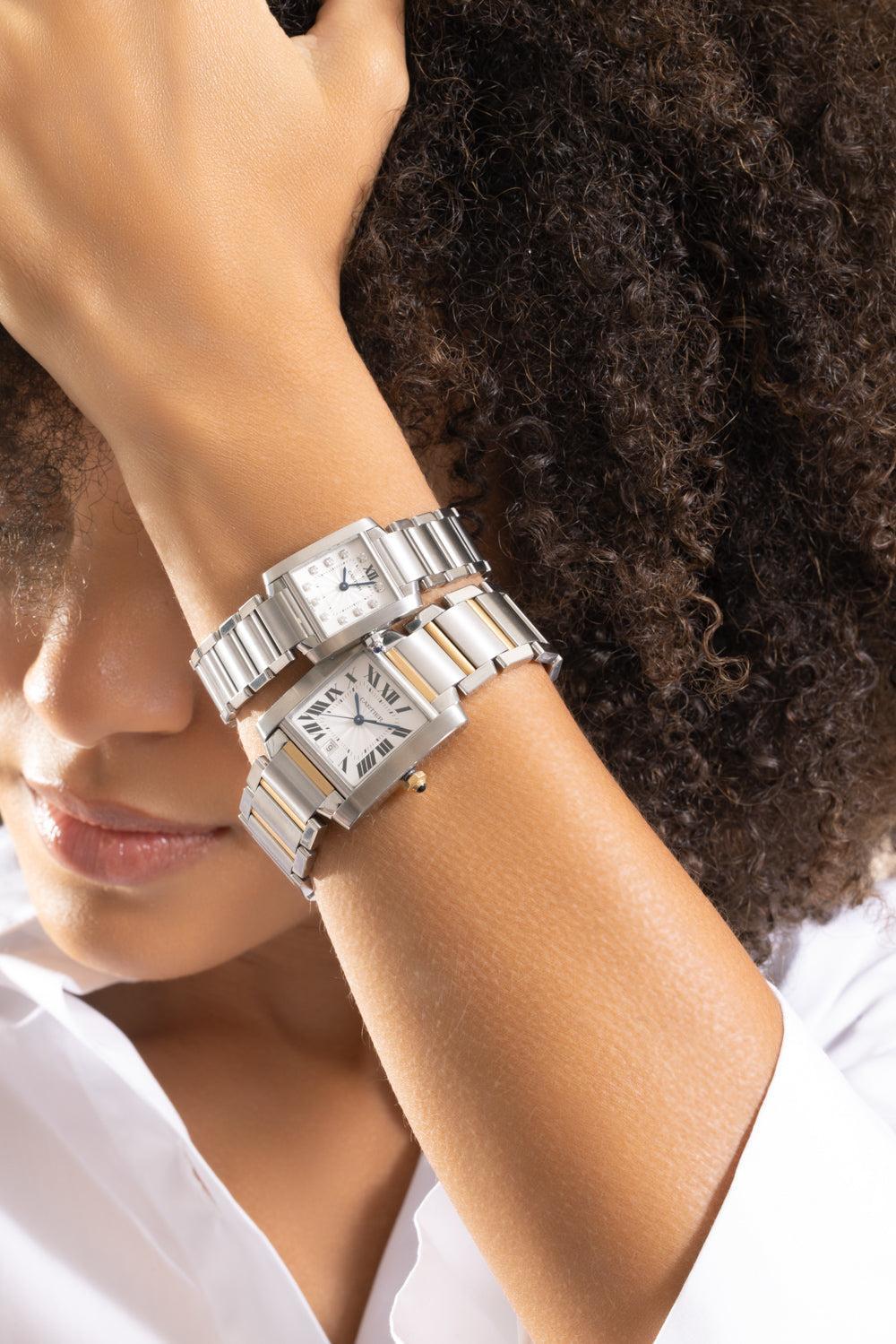 Tank Francaise Watch-YELLOW GOLD-28MM-JEWELRYFINE JEWELWATCH-CARTIER