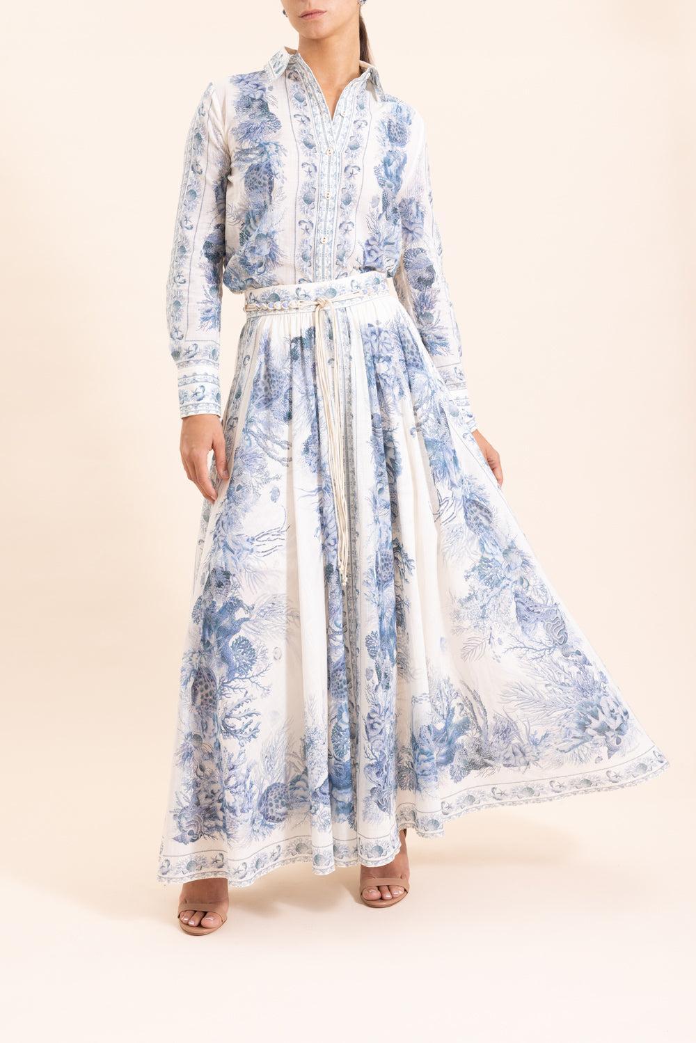 Wanderlust Body Shirt-BLUE-0-CLOTHINGTOPBLOUSE-ZIMMERMANN