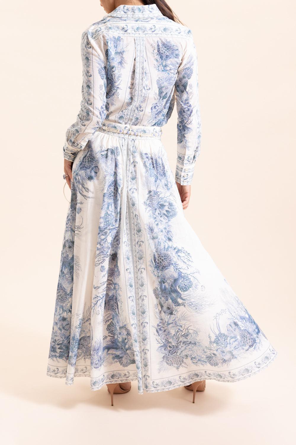 Wanderlust A-Line Maxi Skirt-BLUE-0-CLOTHINGSKIRTMAXI-ZIMMERMANN