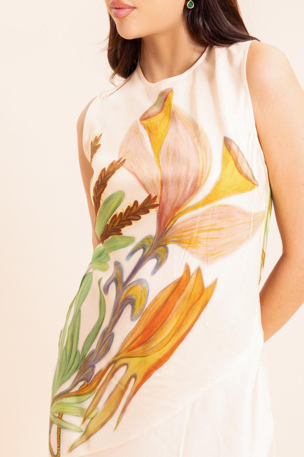 Gaea Midi Dress-CREAM-2-CLOTHINGDRESSCASUAL-ULLA JOHNSON