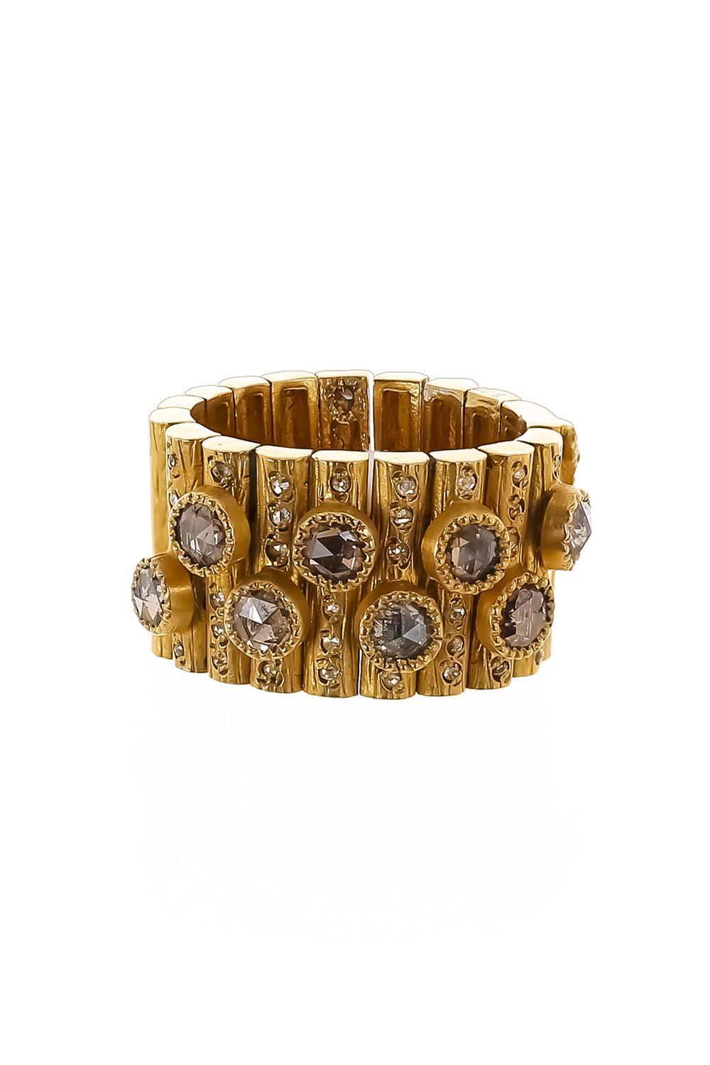 Diamond Mosaic Flex Band-YELLOW GOLD-7.5-JEWELRYFINE JEWELRING-COOMI