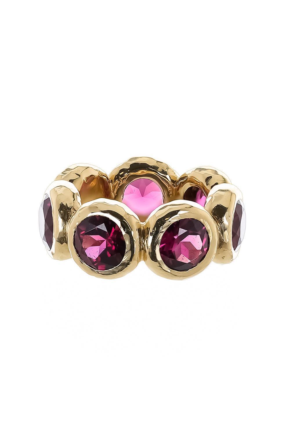 Rhodolite Nesting Gem Eternity Ring-YELLOW GOLD-6.25-JEWELRYFINE JEWELRING-OCTAVIA ELIZABETH