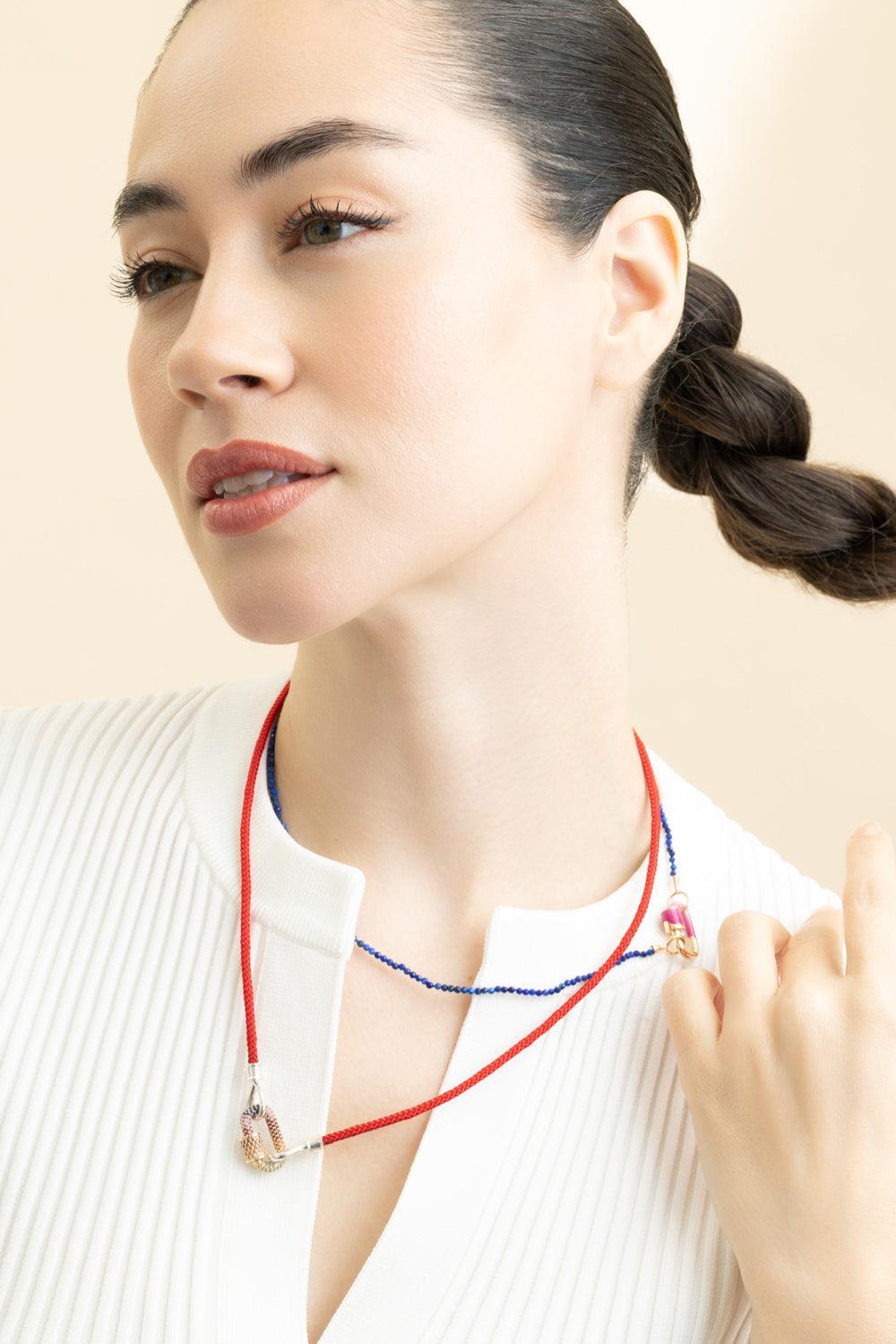 The String Project Necklace - Red Balloon-SILVER-20-JEWELRYFINE JEWELNECKLACE O-MARLA AARON