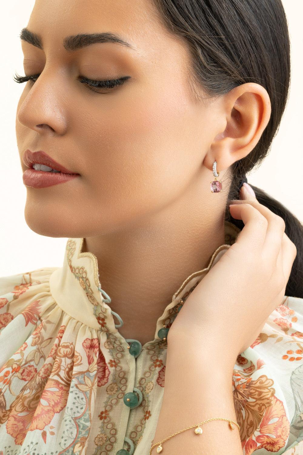 Five Diamond Nesting Gem Bracelet-YELLOW GOLD-JEWELRYFINE JEWELBRACELET O-OCTAVIA ELIZABETH