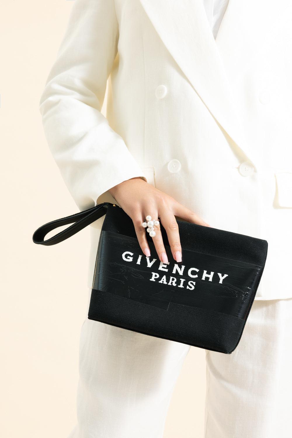 Logo Pouch Clutch - Black-BLACK-HANDBAGCLUTCHES-GIVENCHY