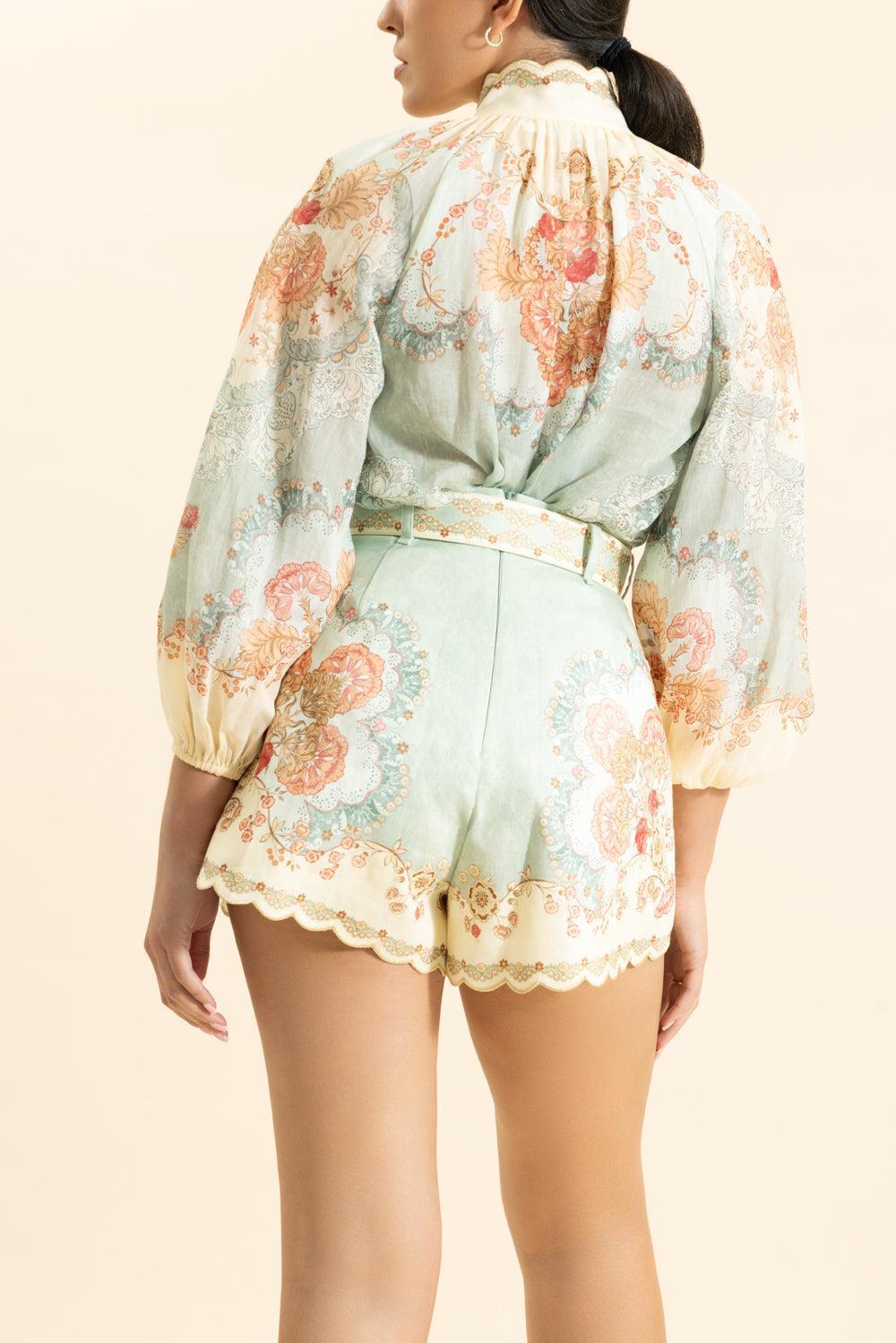 Daylight Tuck Short-GREEN-0-CLOTHINGPANTSHORT-ZIMMERMANN