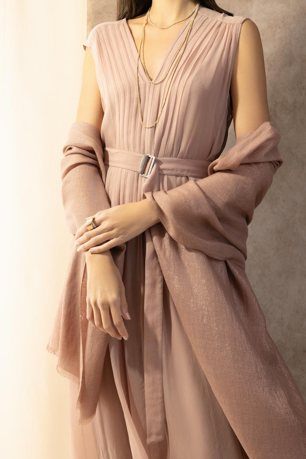 Lurex Scarf - Ash Rose-PINK-O/S-ACCESSORIESCARVES-BRUNELLO CUCINELLI