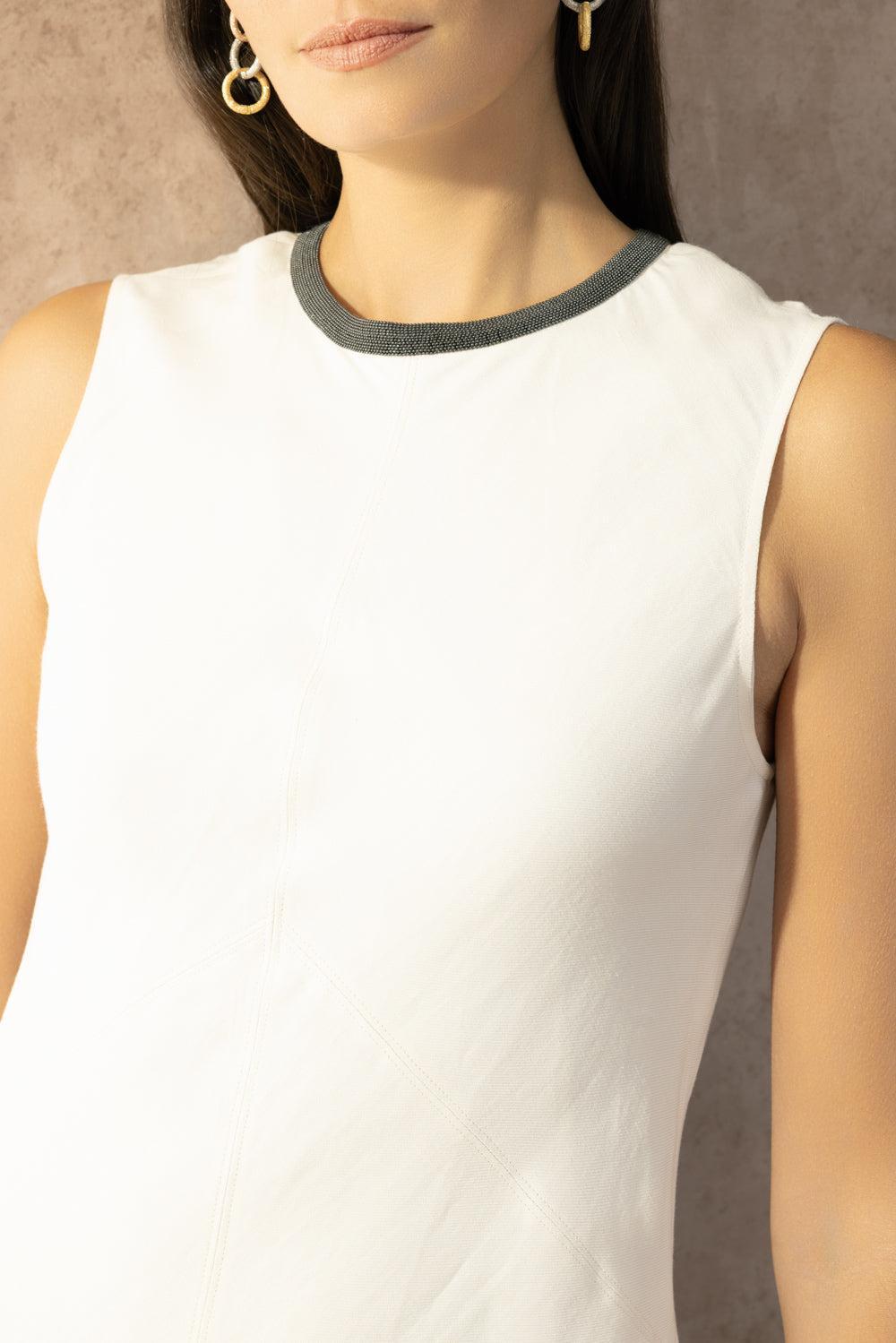 Fluid Linn Dress - Panna-CREAM-XS-CLOTHINGDRESSCASUAL-BRUNELLO CUCINELLI