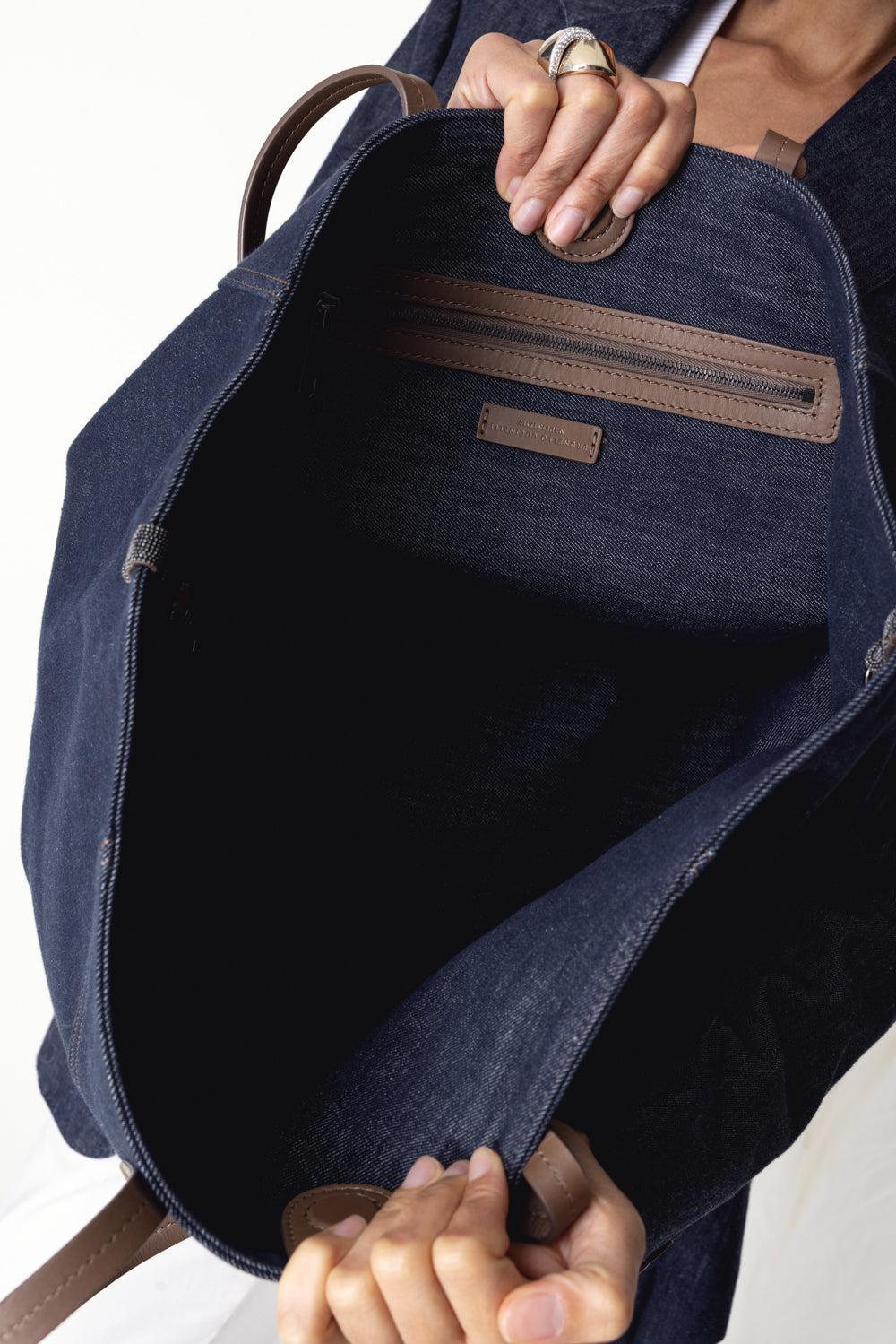 BC Duo Bag - Denim | BRUNELLO CUCINELLI – Marissa Collections
