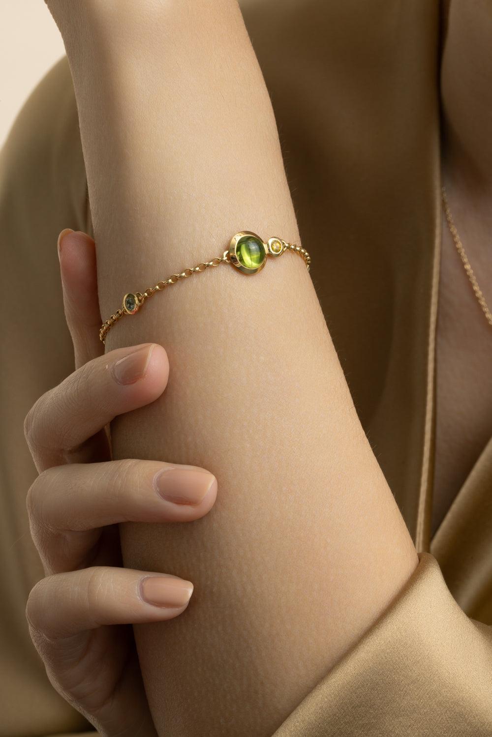 Mini Bouton Rainforest Chain Bracelet-YELLOW GOLD-JEWELRYFINE JEWELBRACELET O-TAMARA COMOLLI