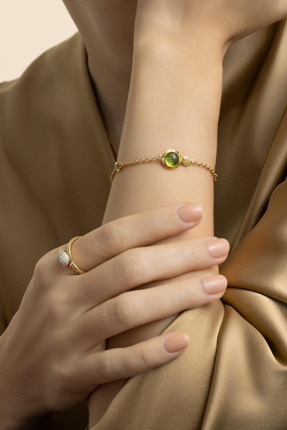 Mini Bouton Rainforest Chain Bracelet-YELLOW GOLD-JEWELRYFINE JEWELBRACELET O-TAMARA COMOLLI