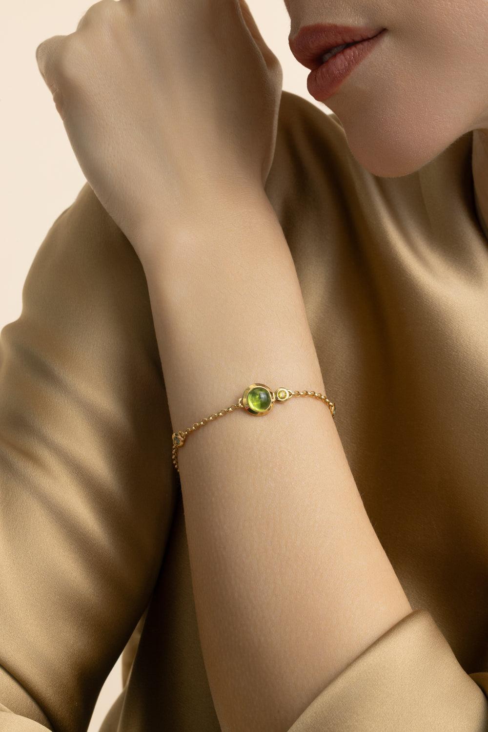 Mini Bouton Rainforest Chain Bracelet-YELLOW GOLD-JEWELRYFINE JEWELBRACELET O-TAMARA COMOLLI