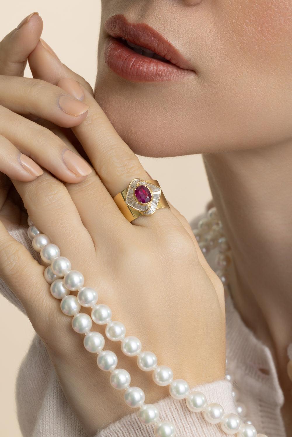 Ruby Diamond Revive Ring-YELLOW GOLD-8-JEWELRYFINE JEWELRING-YUTAI