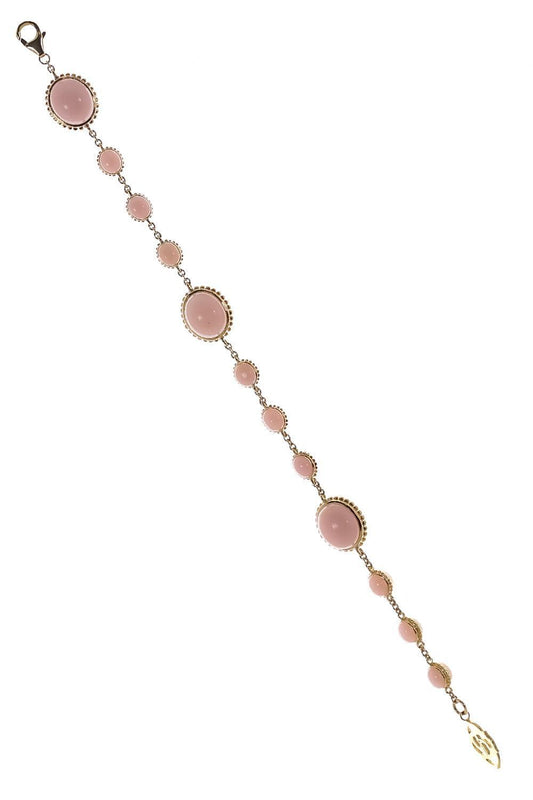 Pink Opal Bracelet-YELLOW GOLD-8-JEWELRYFINE JEWELBRACELET O-PIRANESI