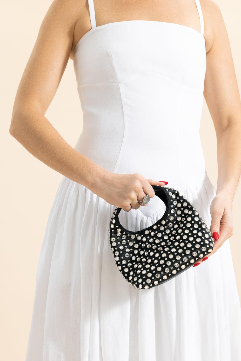 Kenzie Mini Bucket Clutch - Black-BLACKCRS-HANDBAGCLUTCHES-LOEFFLER RANDALL