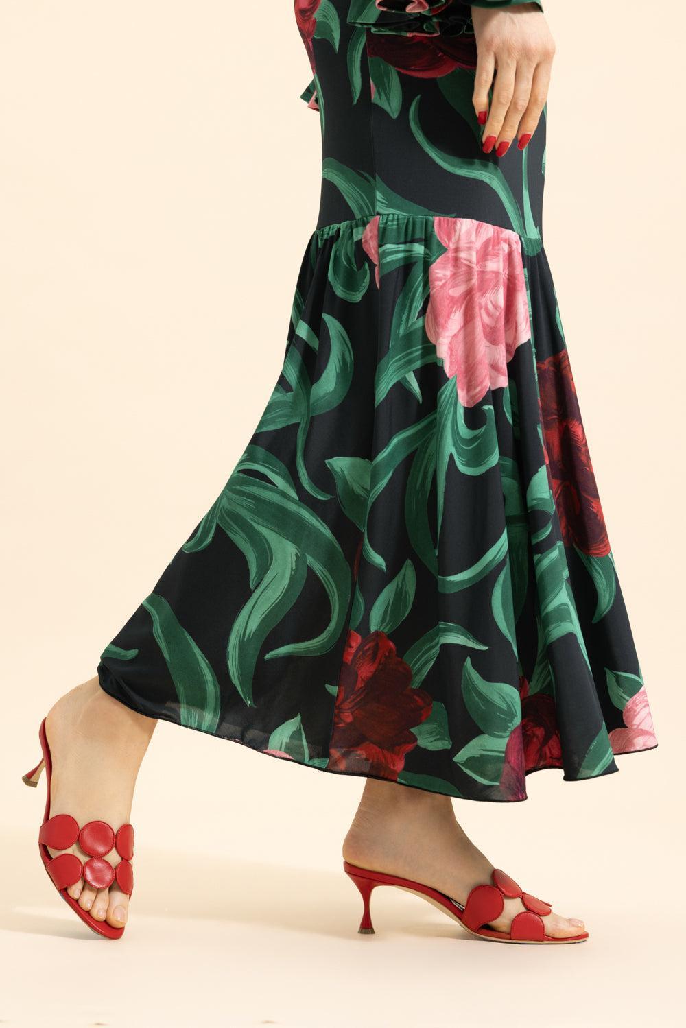 Haribal Mule - Bright Red-RED-36-SHOEMULE-MANOLO BLAHNIK