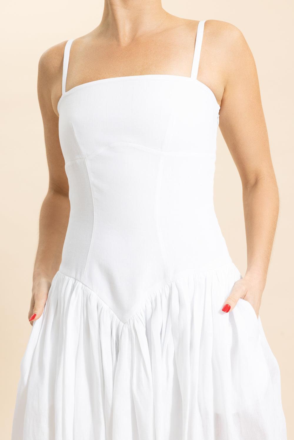 Oriana Dress-WHITE-38-CLOTHINGDRESSCASUAL-GABRIELA HEARST