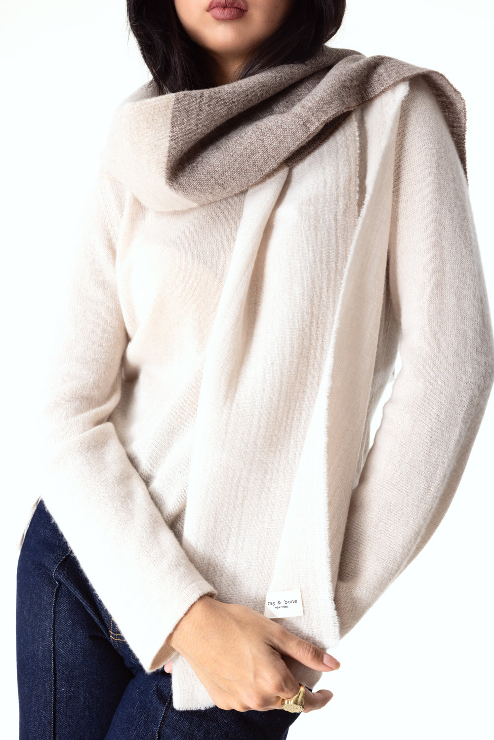 Millie Scarf - Cream Multi