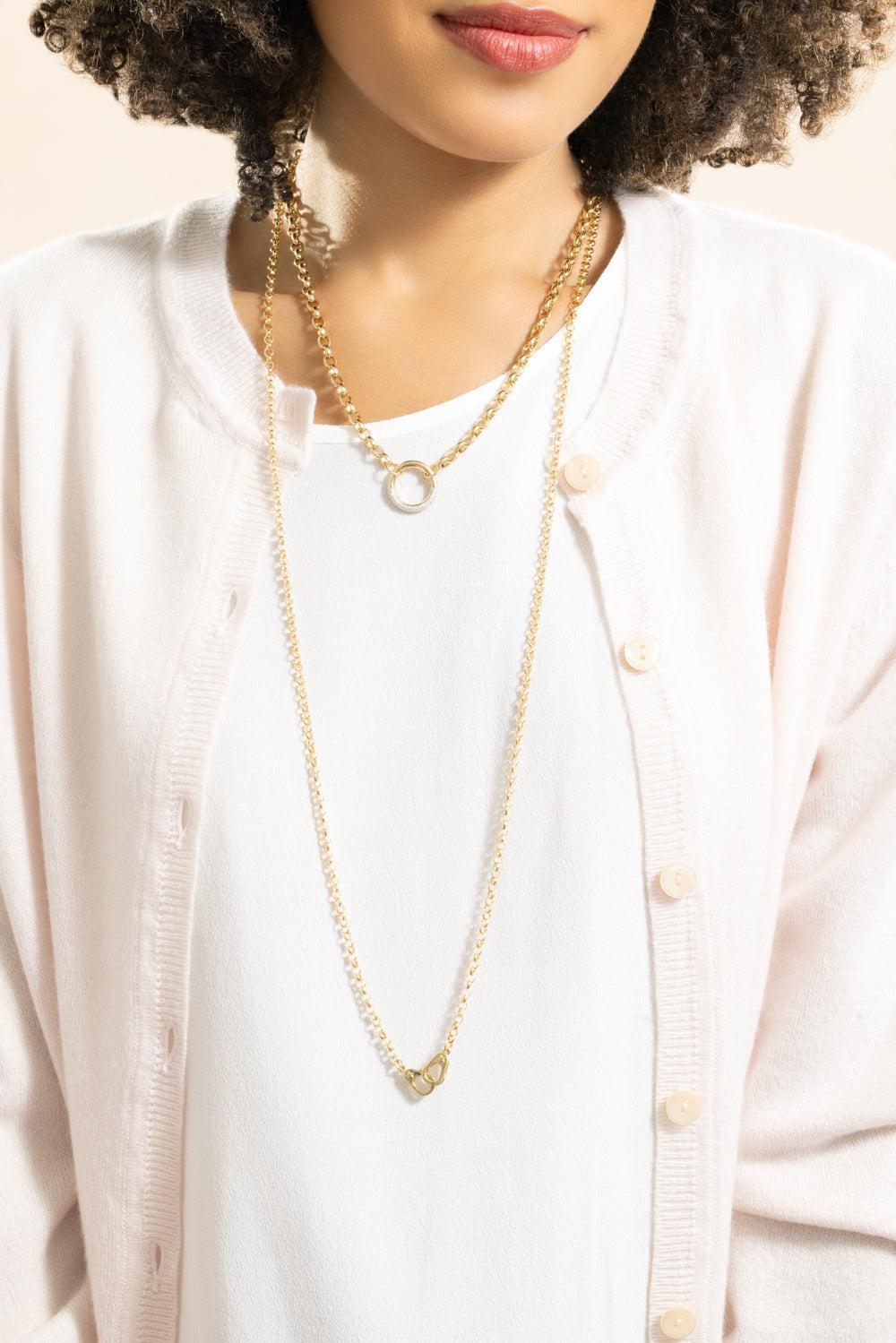 Diamond Pave Heavy Belcher Open Chain-YELLOW GOLD-JEWELRYFINE JEWELNECKLACE O-FOUNDRAE