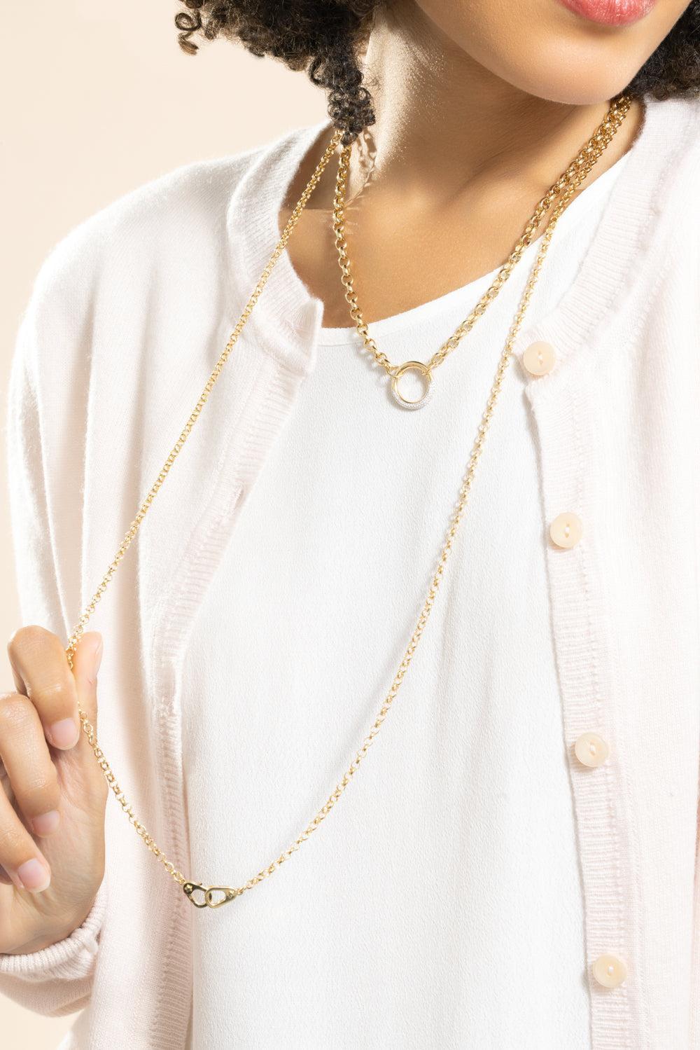 Diamond Pave Heavy Belcher Open Chain-YELLOW GOLD-JEWELRYFINE JEWELNECKLACE O-FOUNDRAE