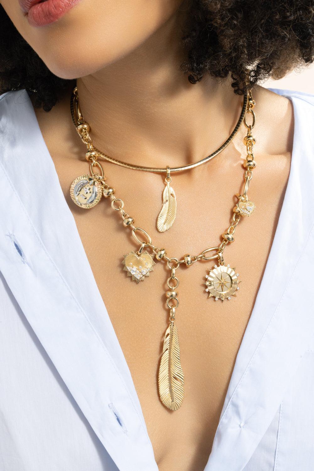 Diamond Medium Vivacity Medallion-YELLOW GOLD-JEWELRYFINE JEWELPENDANT-FOUNDRAE