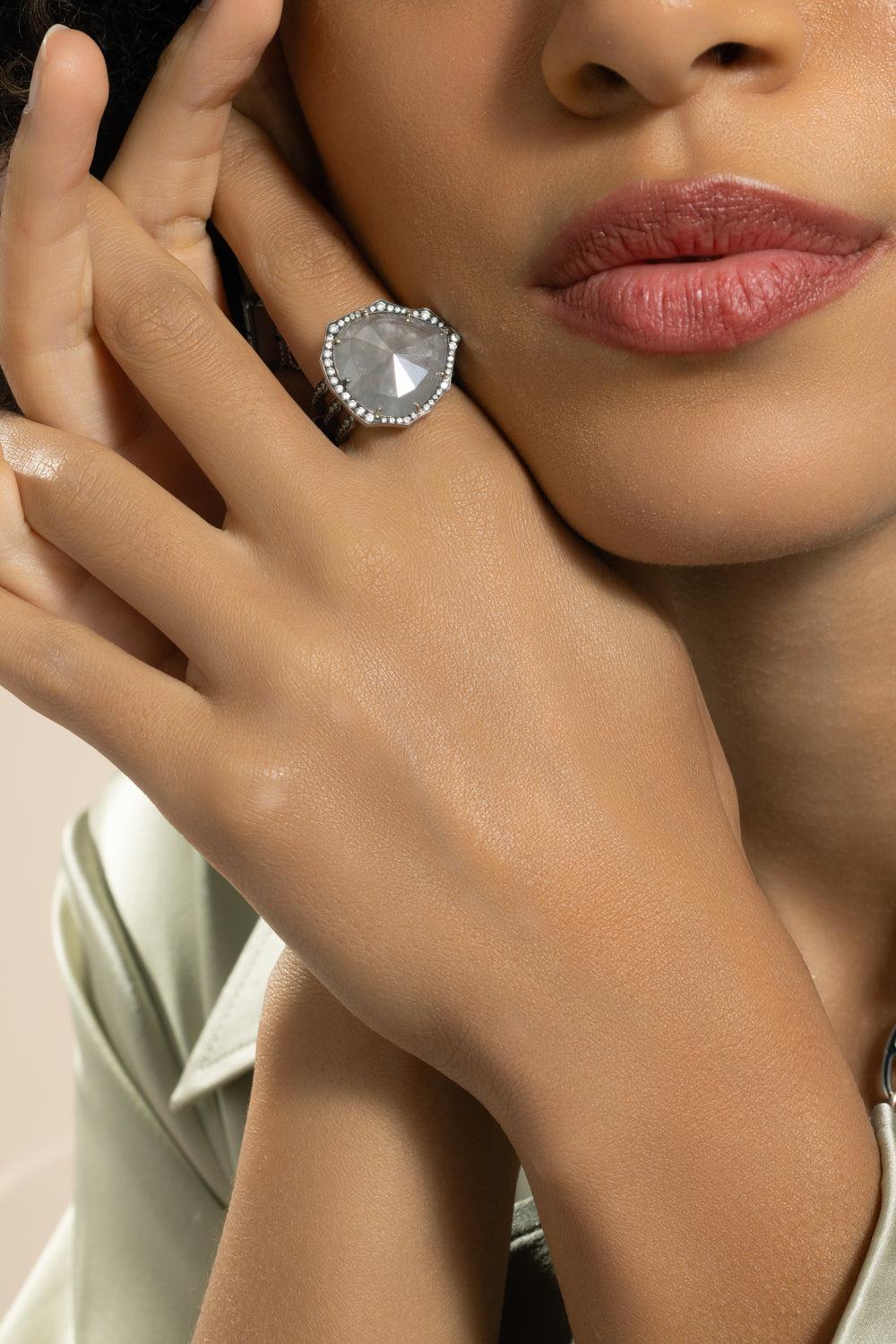 Pear Triple Shank Ring-WHITE GOLD-7.25-JEWELRYFINE JEWELRING-SYLVA & CIE