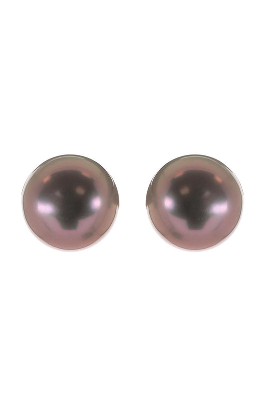 Tahitian Cultured Pearl Diamond Earrings-YELLOW GOLD-JEWELRYFINE JEWELEARRING-ASSAEL