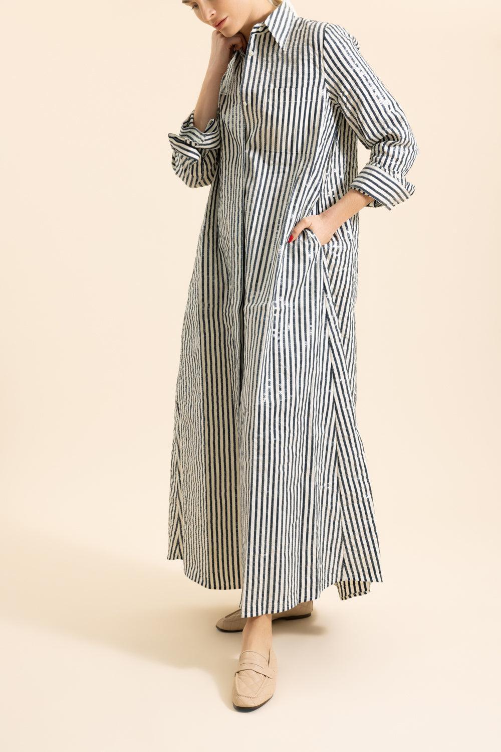 Jennys Gown-STRIPE-XS-CLOTHINGDRESSCASUAL-TWP
