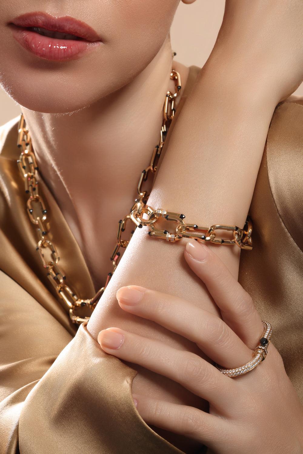 Diamond Try Me Bracelet-YELLOW GOLD-JEWELRYFINE JEWELBRACELET O-NOUVEL HERITAGE