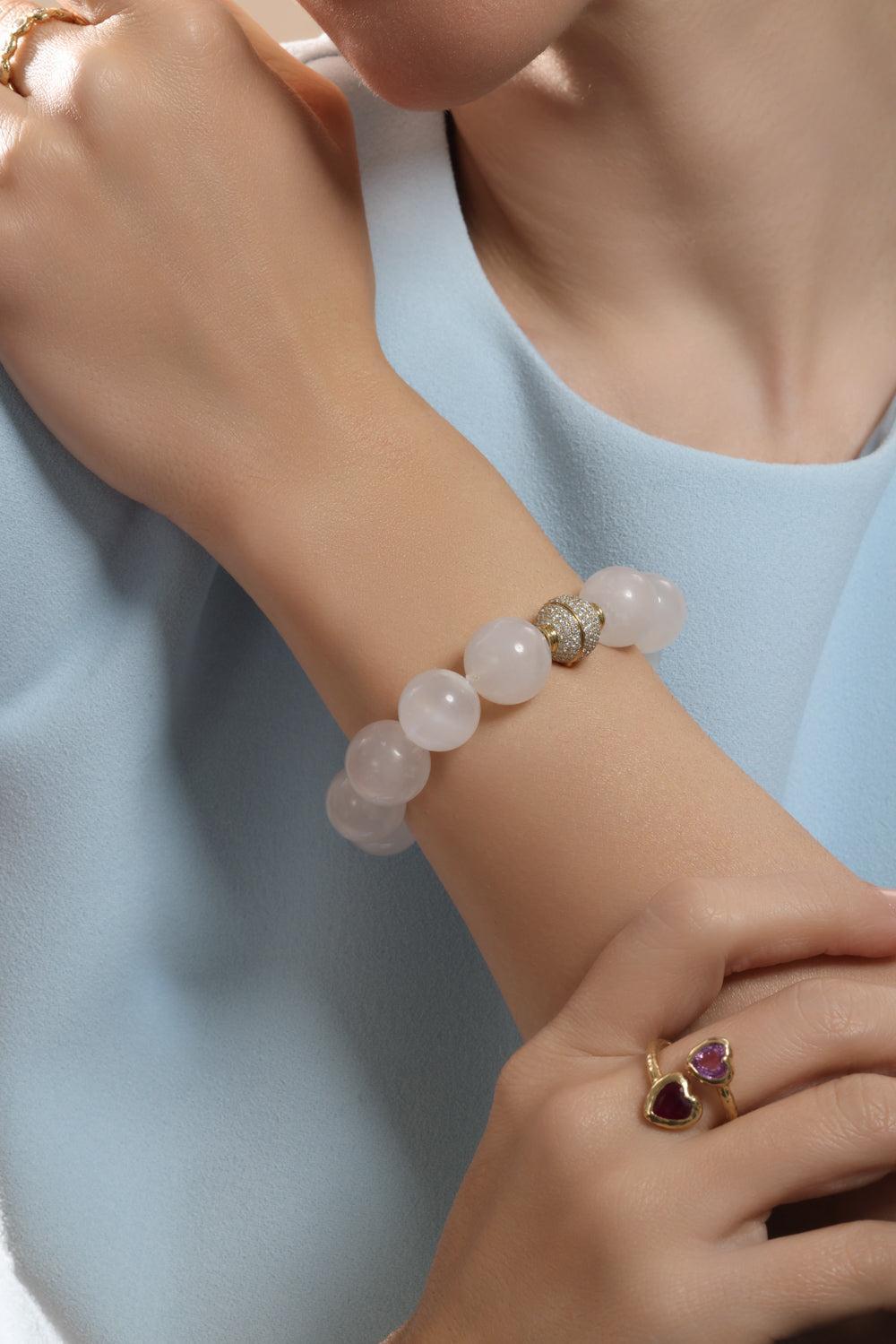 Moonstone Orb Bracelet-YELLOW GOLD-JEWELRYFINE JEWELBRACELET O-OCTAVIA ELIZABETH