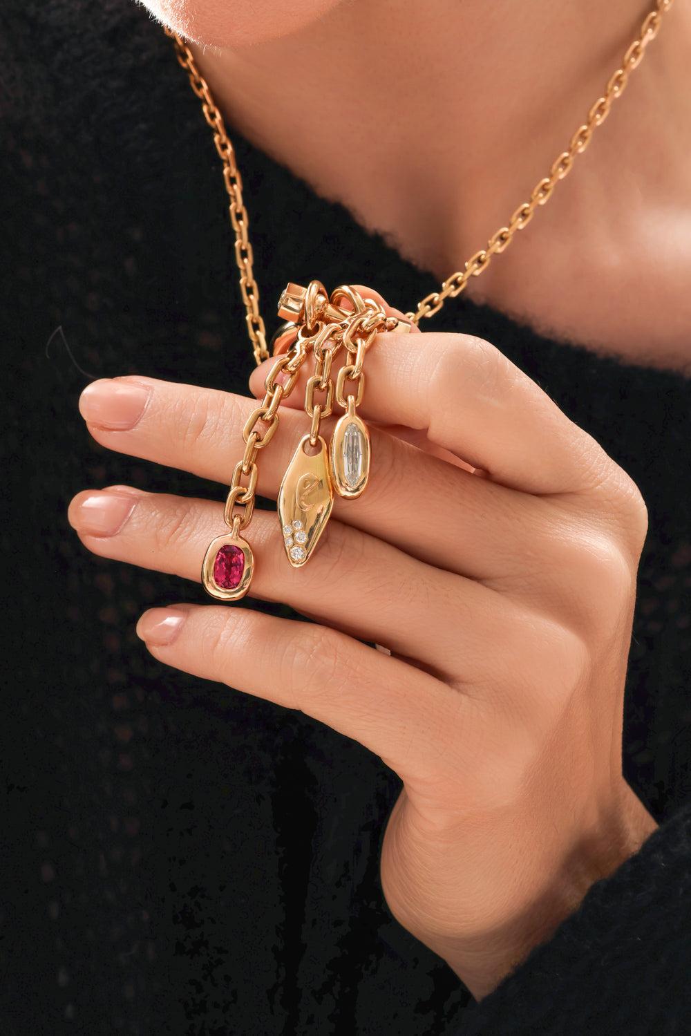 Diamond System Necklace-YELLOW GOLD-JEWELRYFINE JEWELNECKLACE O-UNIFORM OBJECT