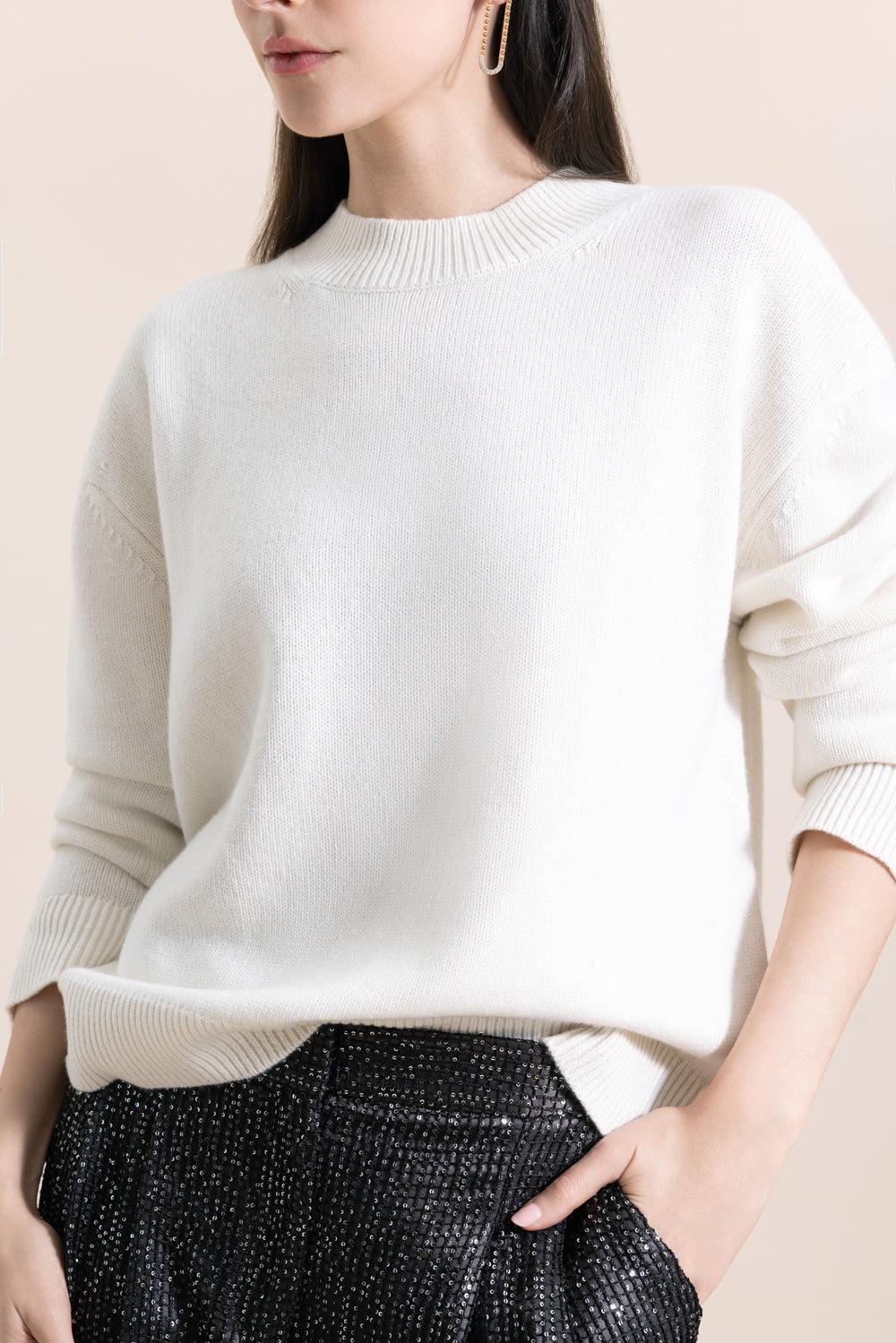 Boy Crewneck - Ivory-CREAM-XS-CLOTHINGTOPKNITS-TWP