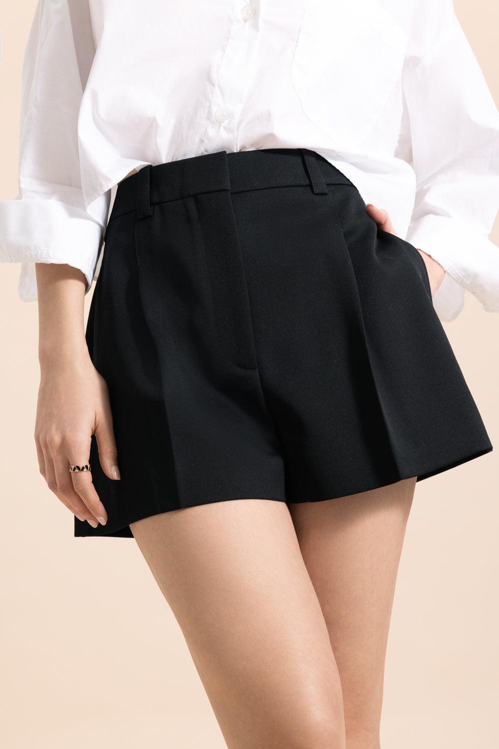 Pleated Shorts-BLACK-36-CLOTHINGPANTSHORT-GIVENCHY