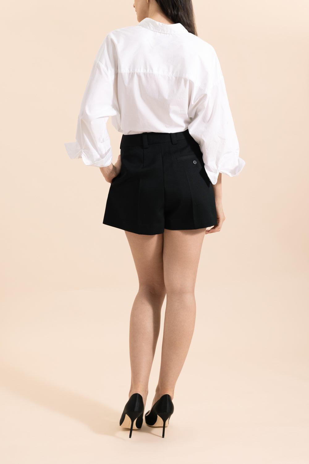 Pleated Shorts-BLACK-36-CLOTHINGPANTSHORT-GIVENCHY
