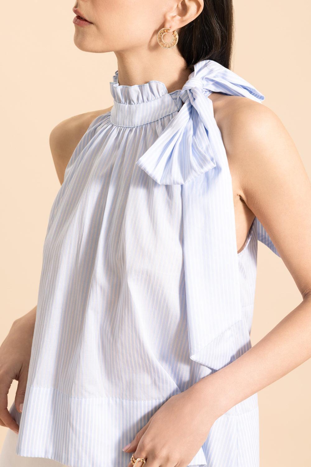 Anais Blouse-BLUE-1-CLOTHINGTOPBLOUSE-DMN PARIS